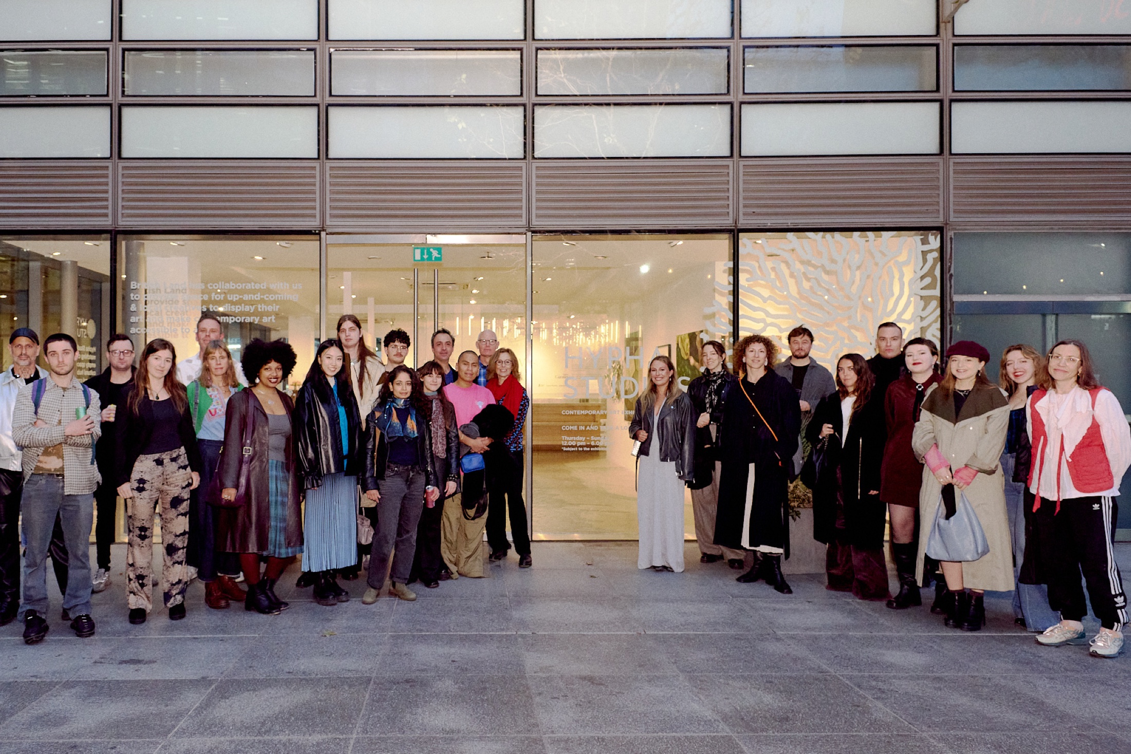 Artists at the opening of A Moveable Feast at Hypha Studios
